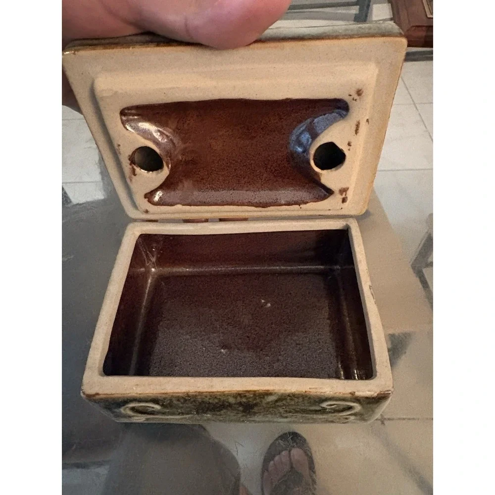 Vintage Ceramic Trinket Box Each New Day Is A Gift From God Keepsake